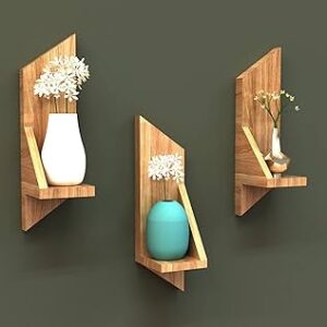 Wood-Man Wooden Wall Shelf (Number of Shelves - 3)